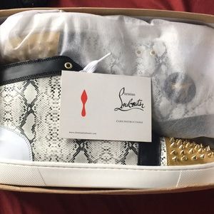Christian Louboutin Snakeskin Leather Sneakers